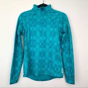 MONDETTA Turquoise Long Sleeve Athletic Top S